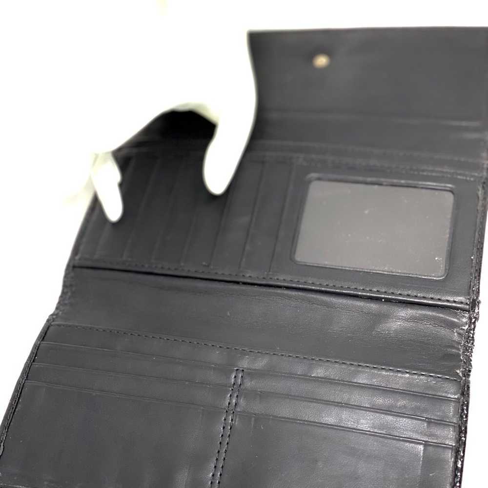 Coach~VINTAGE~RARE-~Black Trifold Signature Wallet - image 8