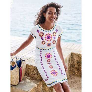 BODEN Laura Embroidered Linen Dress