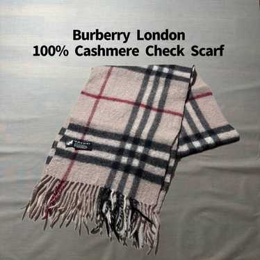 Burberry London 100% Cashmere Nova Check Scarf