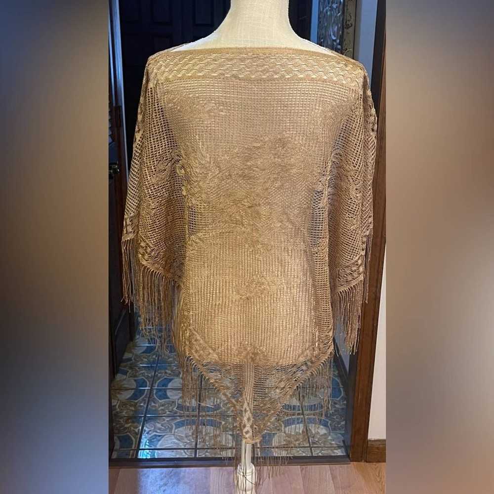 Ivory Metallic Shawl - image 2