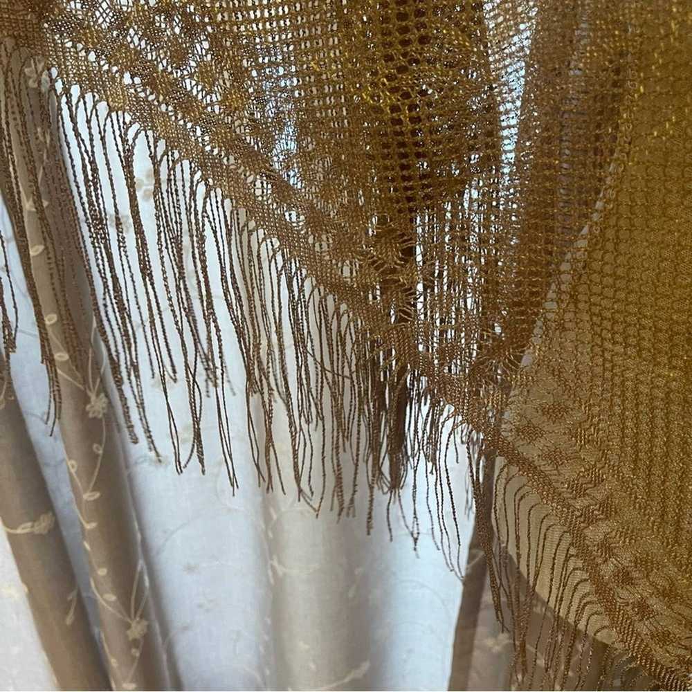 Ivory Metallic Shawl - image 7