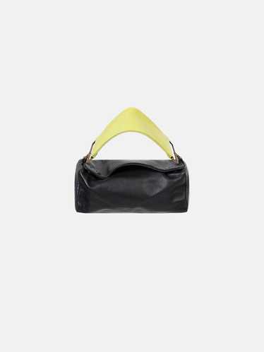 Prada SS 2001 Black Leather and Bright Yellow Stra