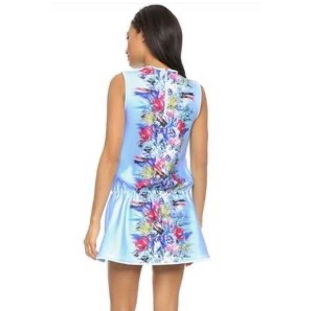 Cynthia Rowley Blue Floral Dropped Waist Neoprene… - image 3