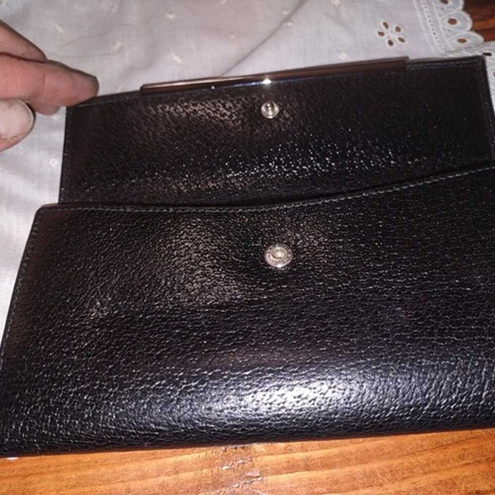 Vintage Black Gucci Wallet Made In Italy - image 4