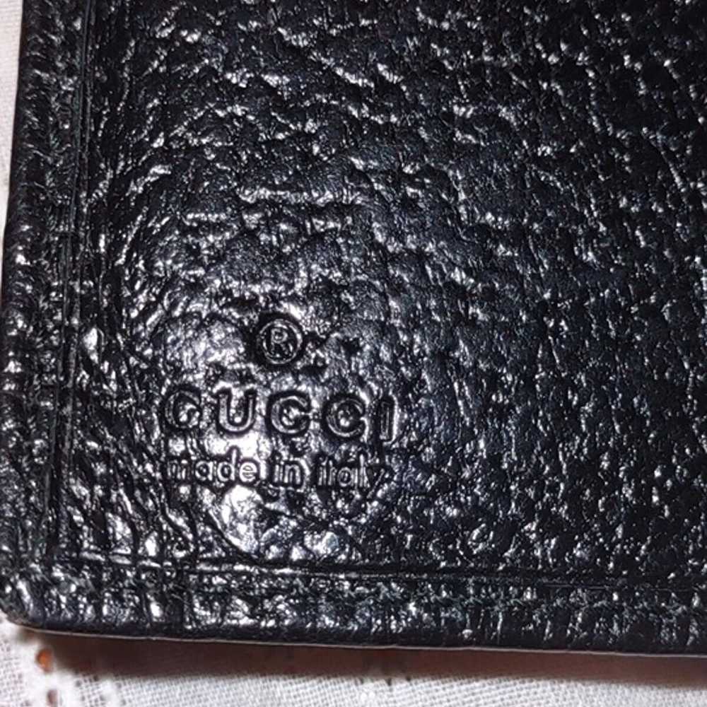 Vintage Black Gucci Wallet Made In Italy - image 9