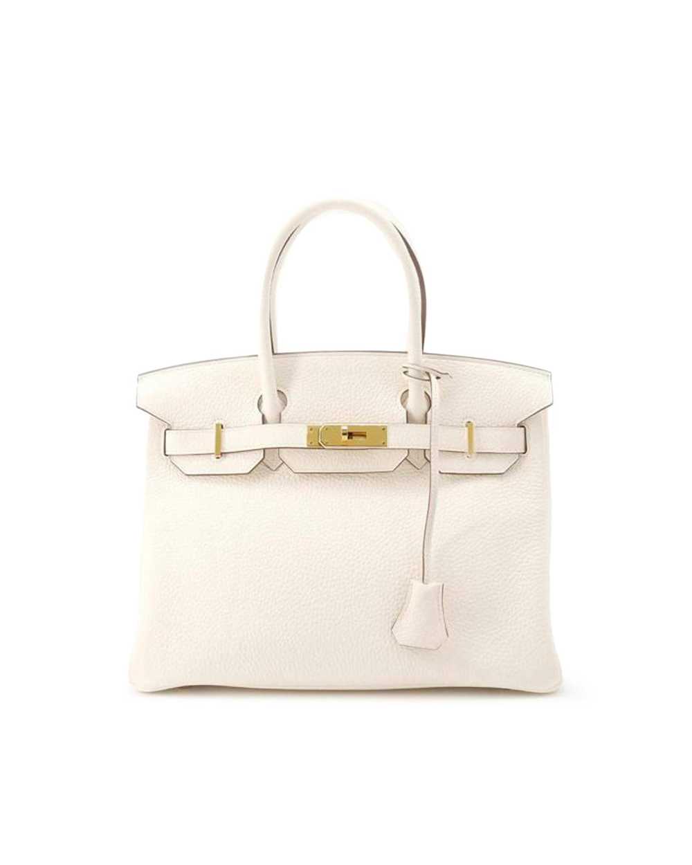 Pre Loved Hermes Herms Birkin 30 White Leather Ha… - image 1