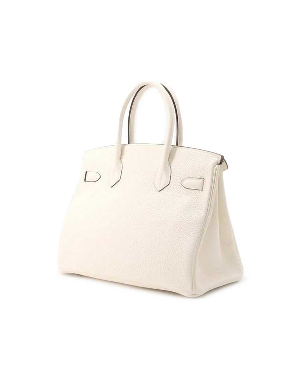 Pre Loved Hermes Herms Birkin 30 White Leather Ha… - image 2