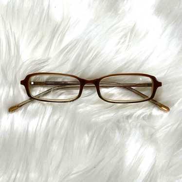 Eyeglasses Brown Rectangular Vintage - image 1