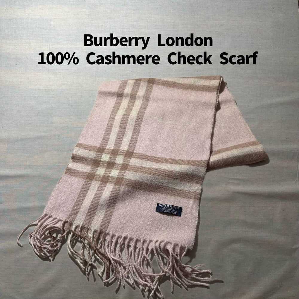 Burberry London 100% Cashmere Nova Check Scarf - image 1