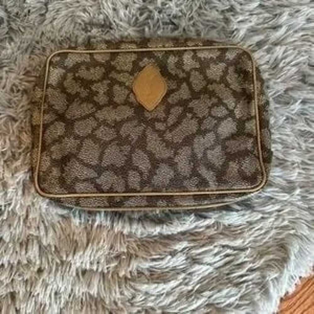 YSL Vintage Giraffe Print Pouch - image 1