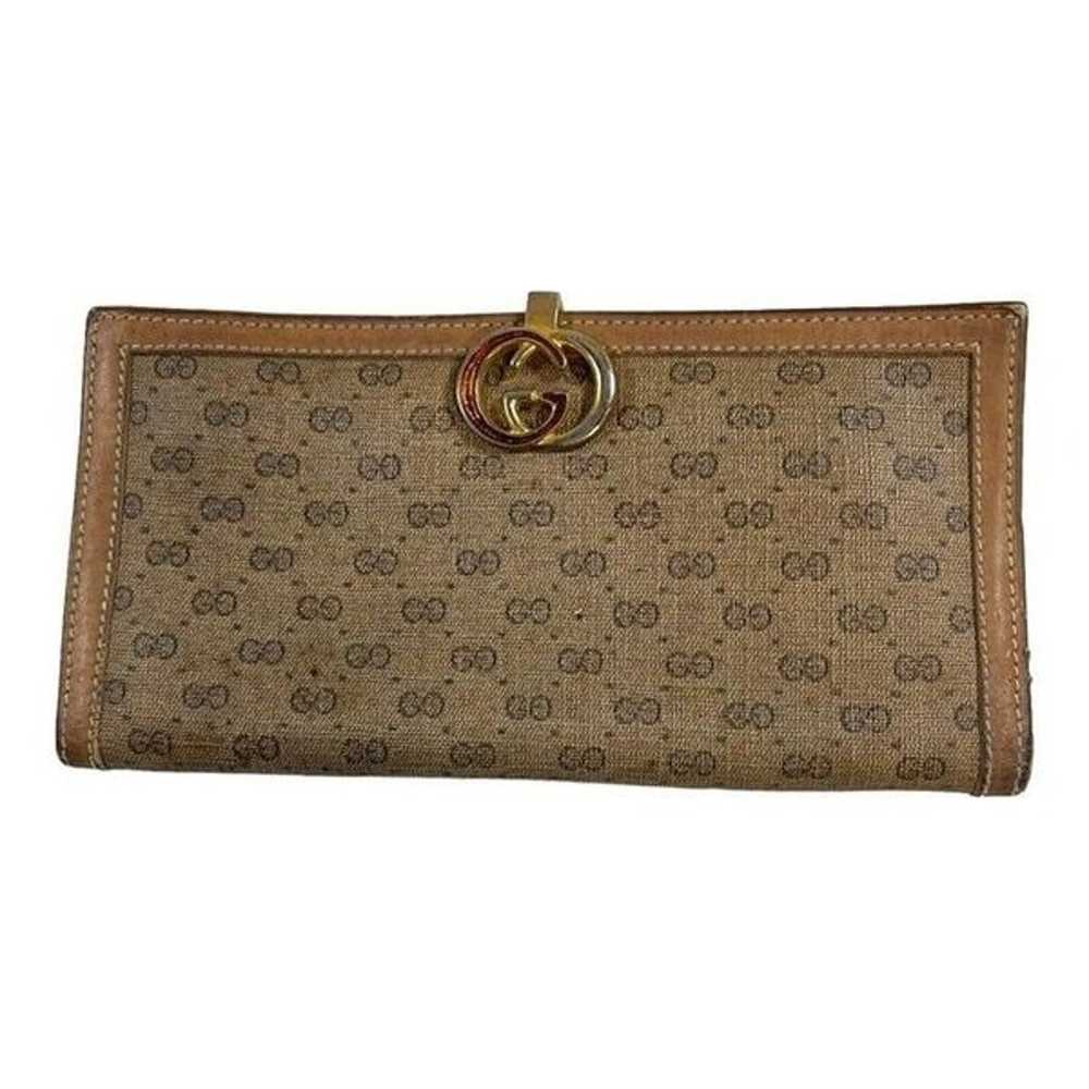 Vintage GUCCI Micro GG Logo Leather Hunter Green … - image 2