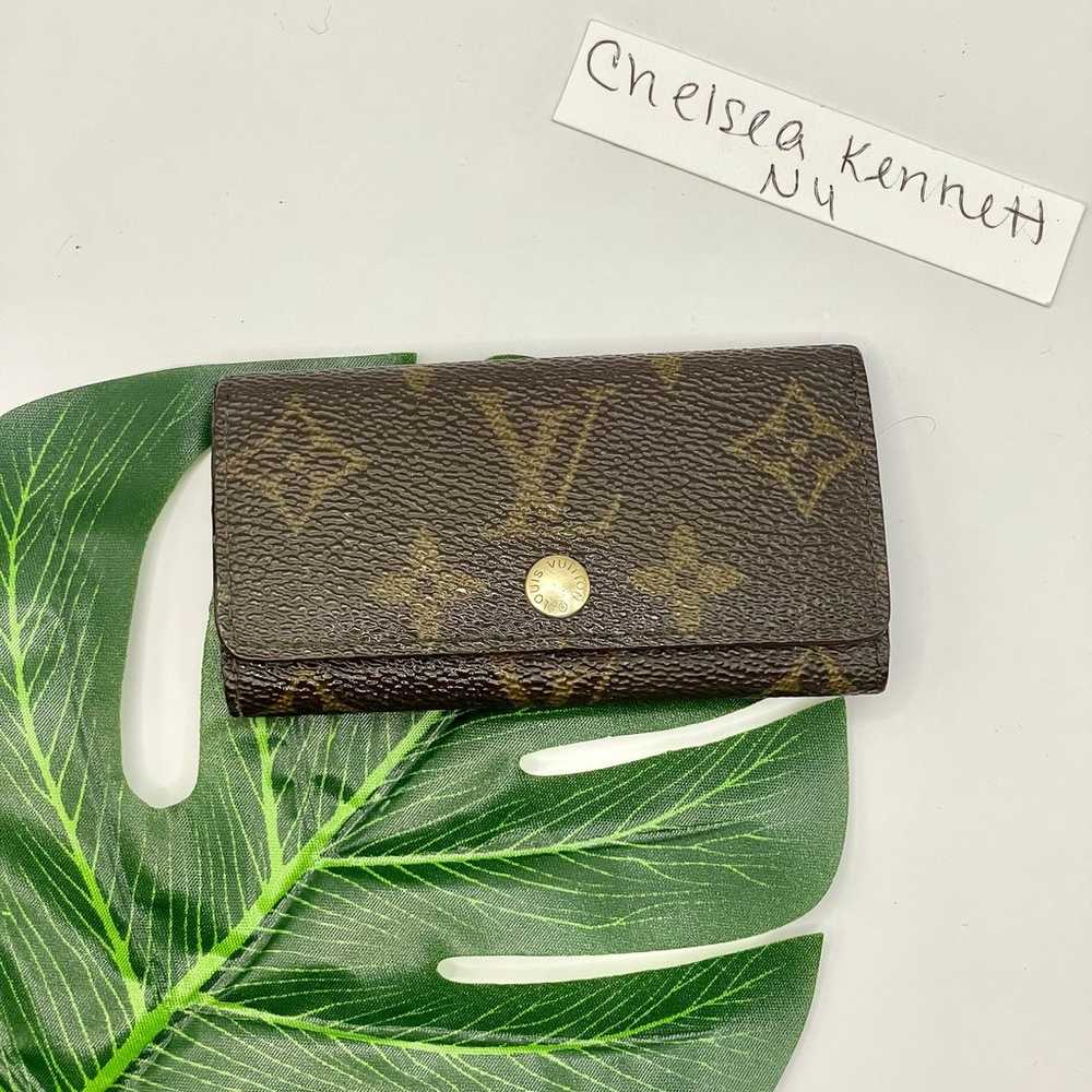 Louis Vuitton 4 Key Holder Chain Monogram Canvas … - image 1