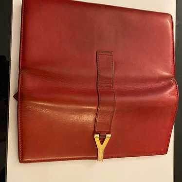 YSL vintage red leather wallet