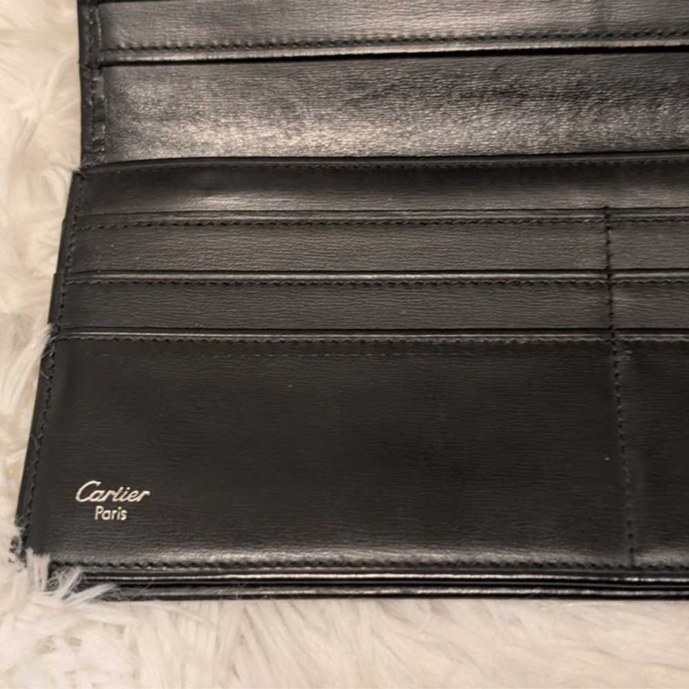 Cartier Leather Bifold, Black Leather with Silver… - image 10