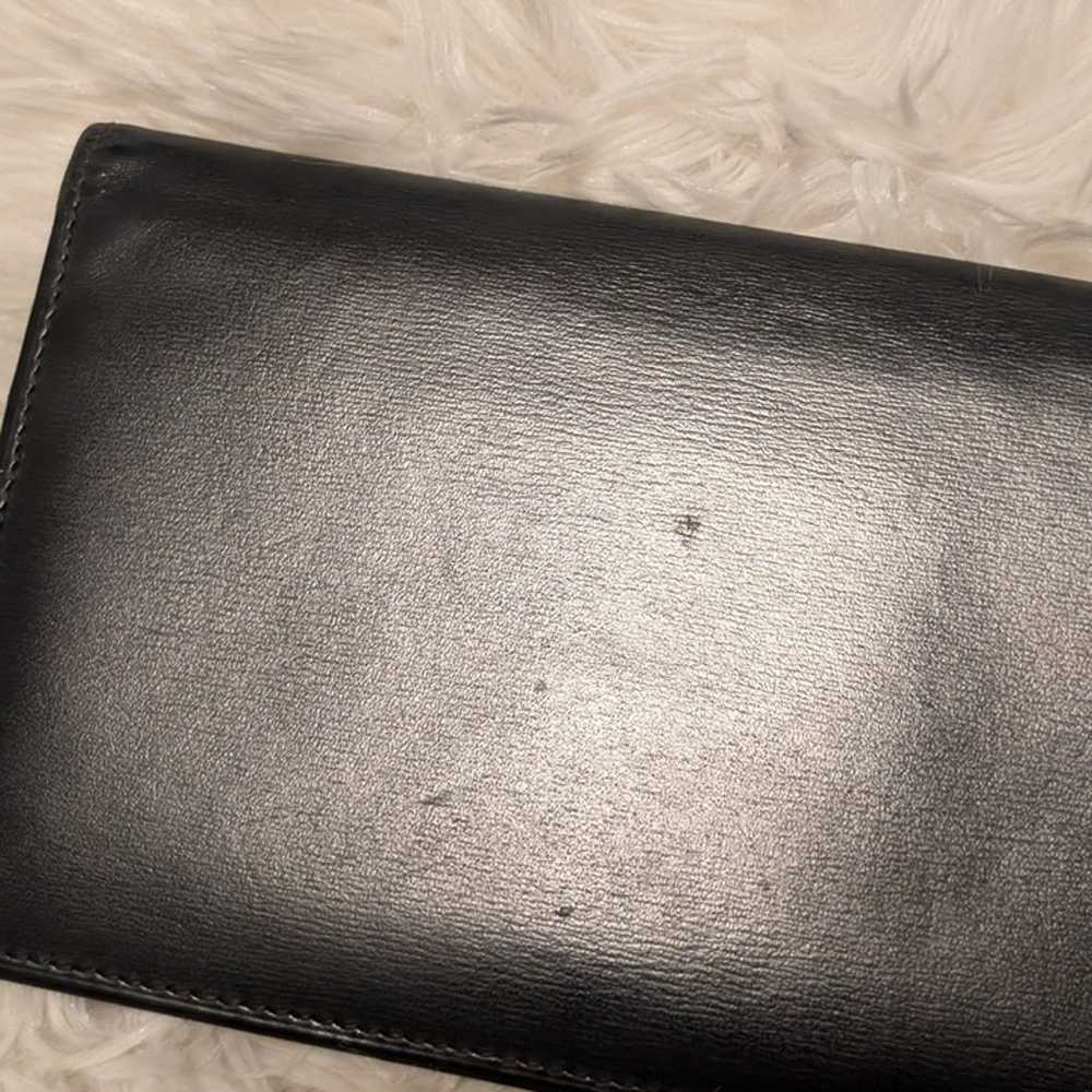 Cartier Leather Bifold, Black Leather with Silver… - image 3