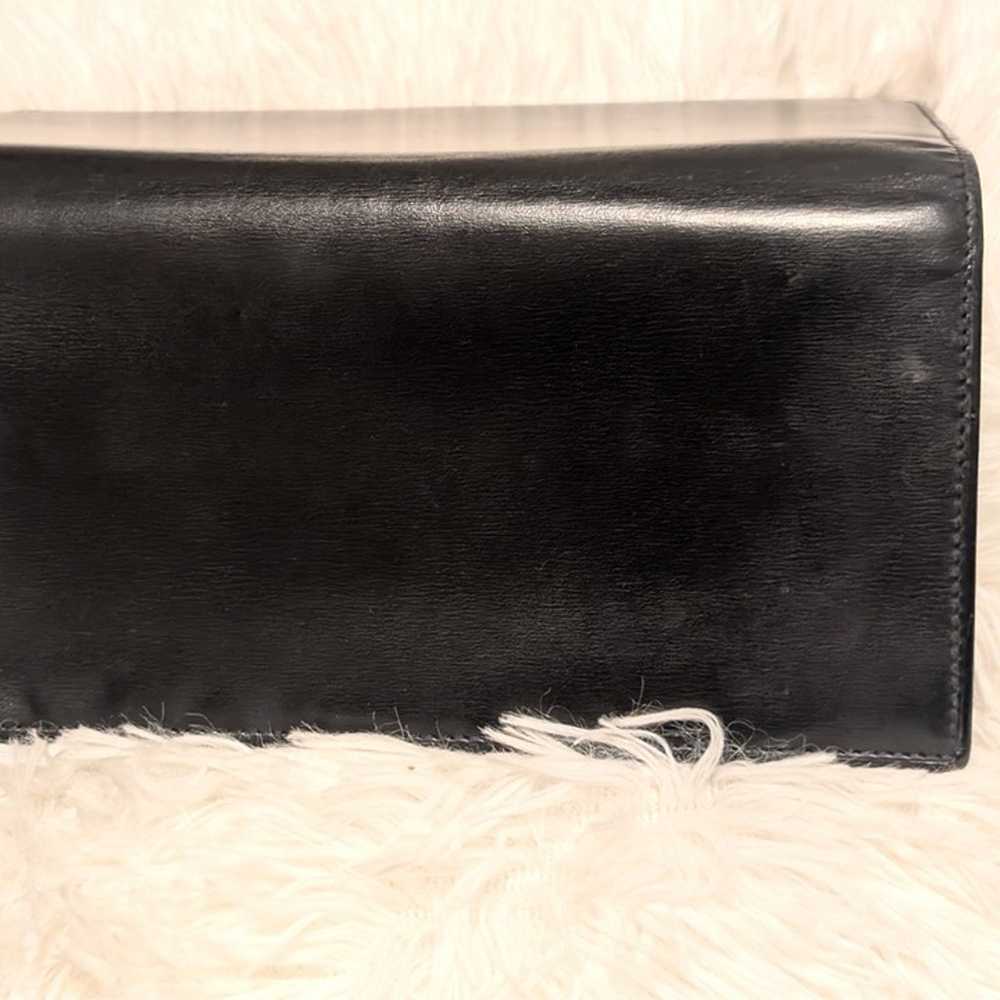 Cartier Leather Bifold, Black Leather with Silver… - image 4