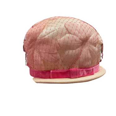 VINTAGE Hat Floral Betmar Pink - image 1