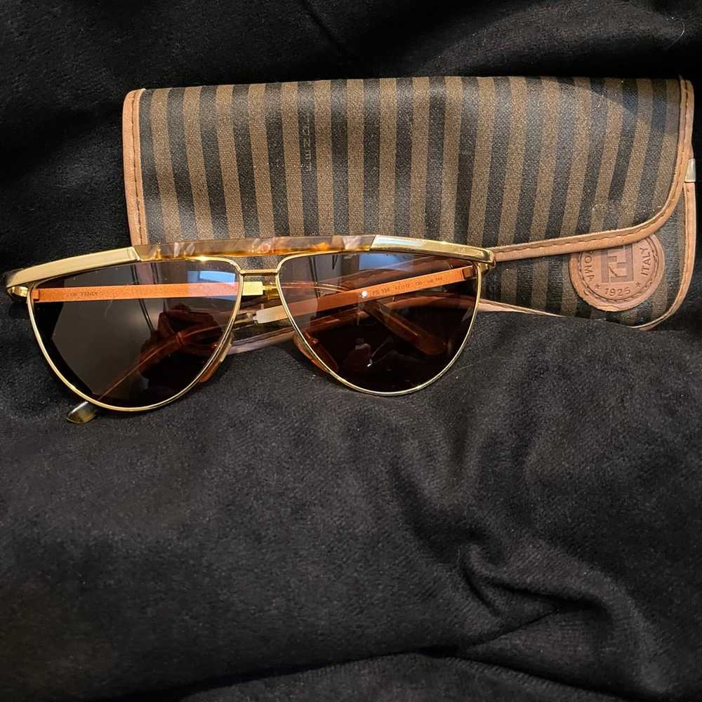 Fendi Vintage Gold & Tortoise Sunglasses - image 10