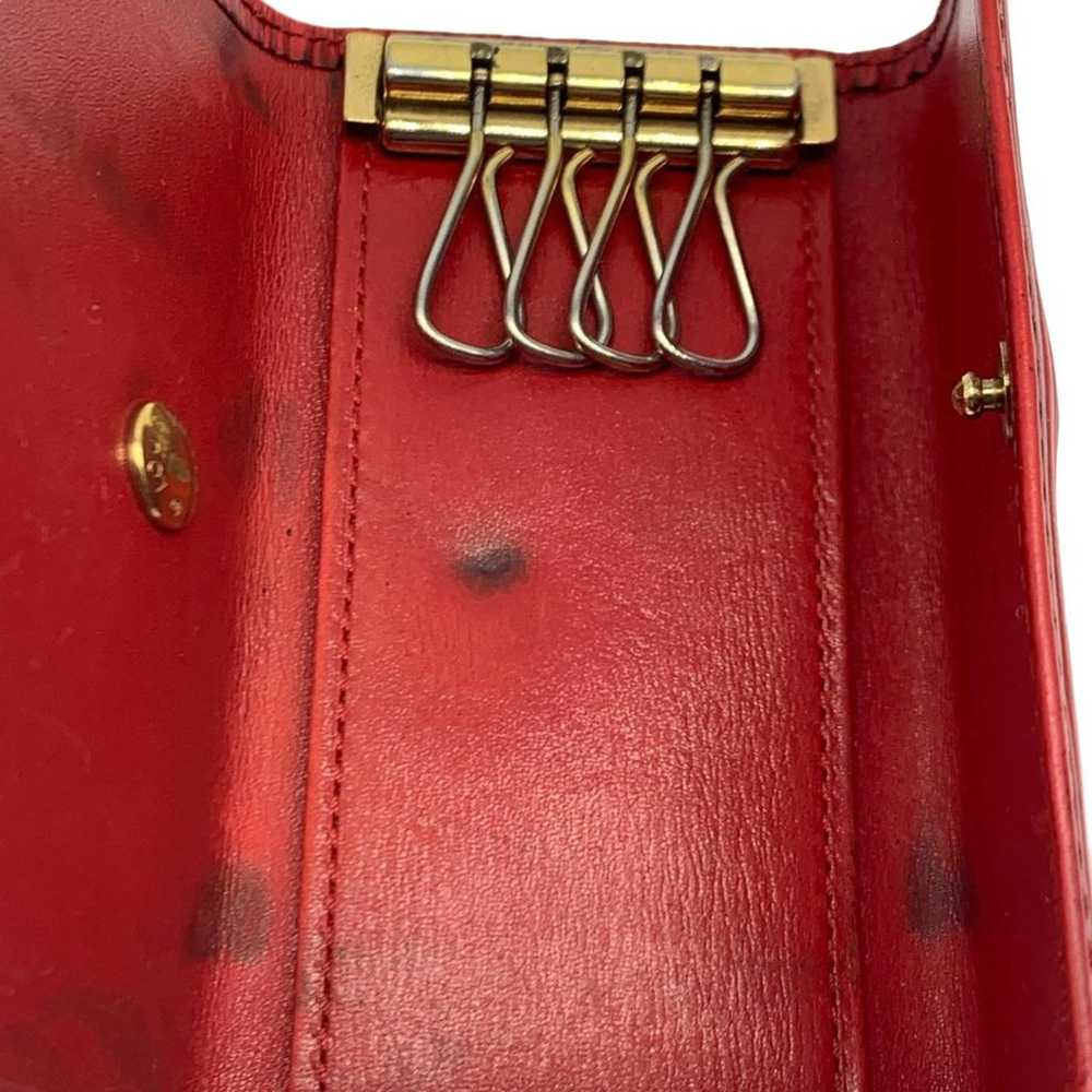 LOUIS VUITTON vintage red EPI leather key holder - image 12