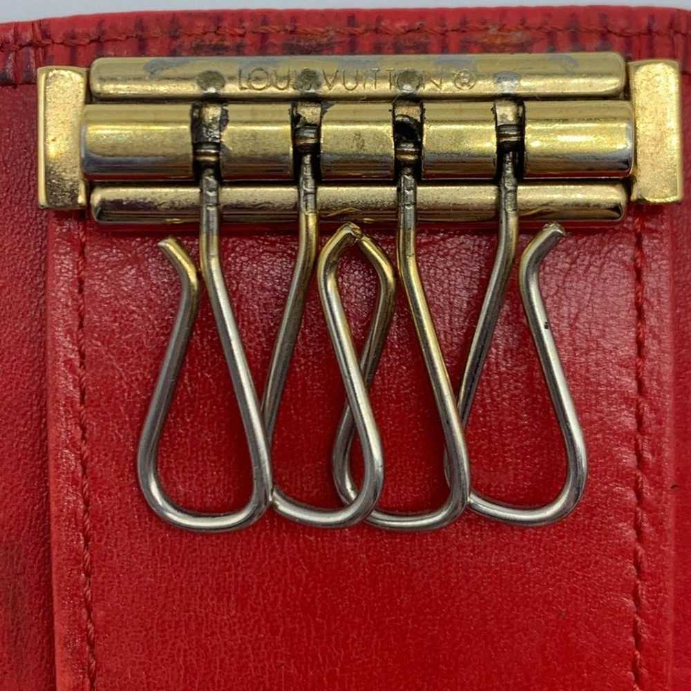 LOUIS VUITTON vintage red EPI leather key holder - image 9