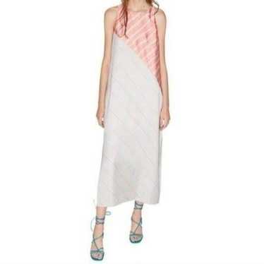 Zara Mixed Print Striped Satin Sleeveless Straigh… - image 1