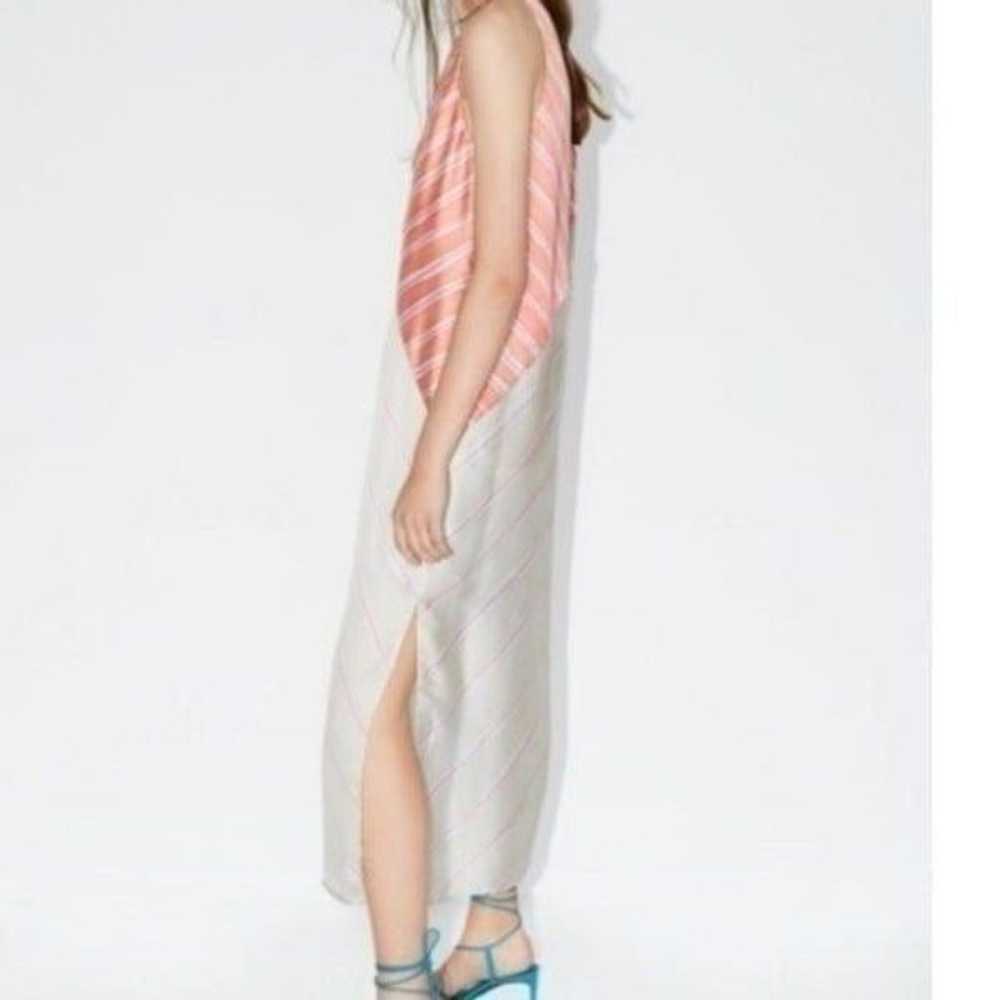 Zara Mixed Print Striped Satin Sleeveless Straigh… - image 3