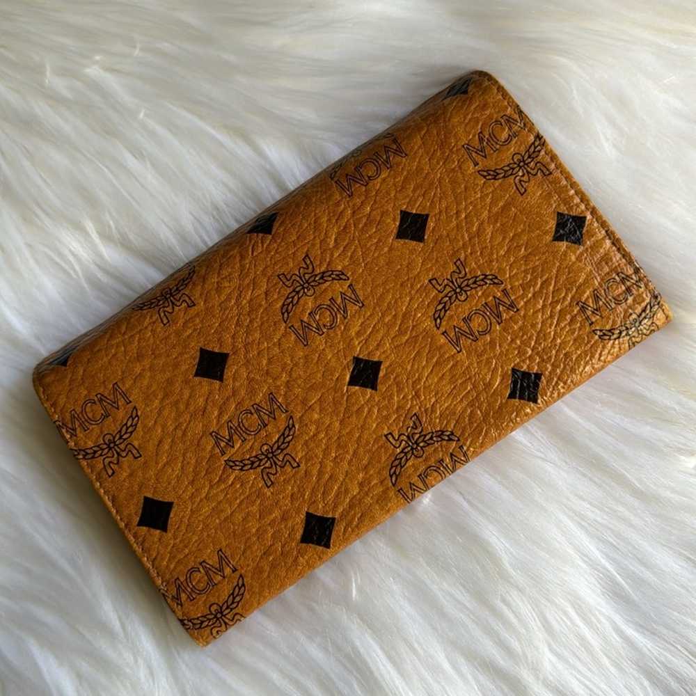 MCM Cognac Visetos German made Fold over Wallet - image 2