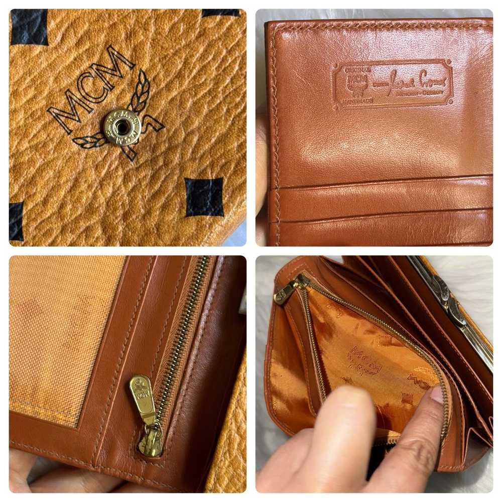 MCM Cognac Visetos German made Fold over Wallet - image 5