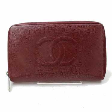 Chanel Bordeaux Caviar Leather Zippy