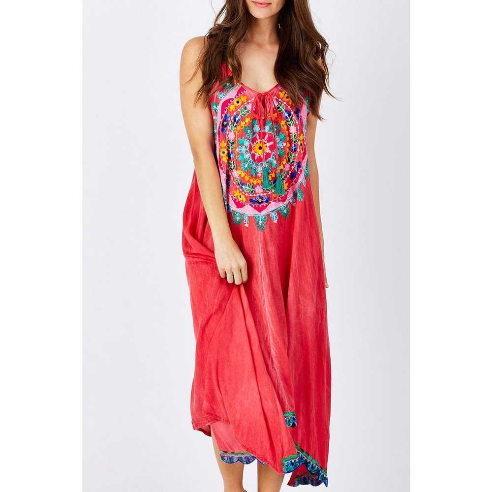 RUBY YAYA BOTANICA BOHO EMBROIDERED SLIPDRESS SUN… - image 2