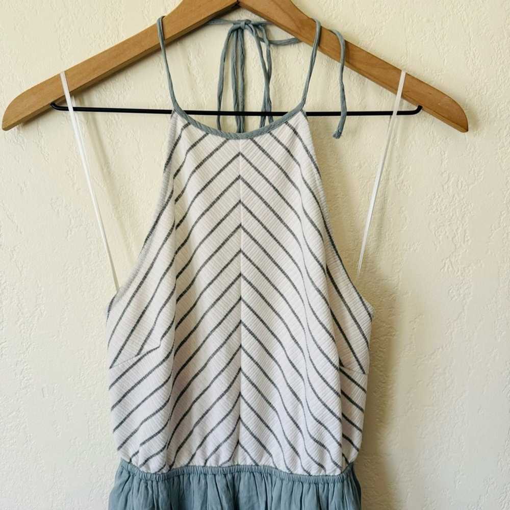 Hem & Thread | blue stripe halter maxi dress - image 2