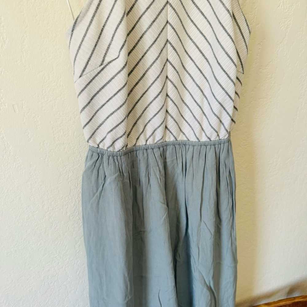 Hem & Thread | blue stripe halter maxi dress - image 3