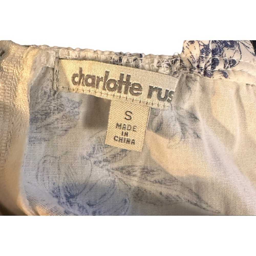 Charlotte Russe Lined White & Blue Floral Toile D… - image 5