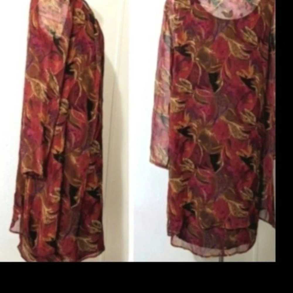 Robbie Bee vintage ensemble dress (2 PCs) silk El… - image 3