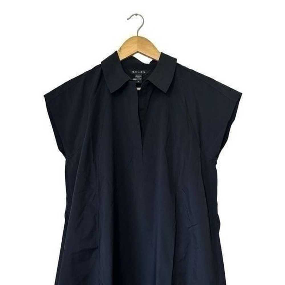 Athleta Performance Poplin Dress Black size Mediu… - image 12