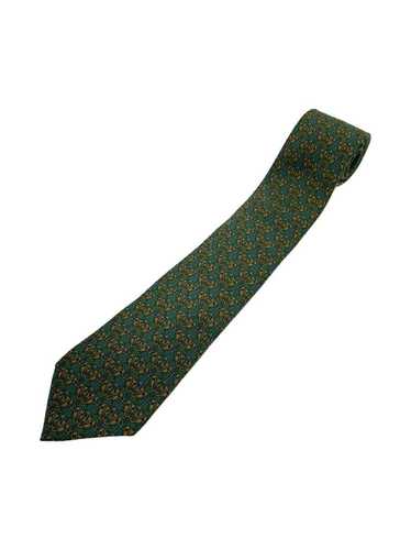 HERMES Ties Silk GRN Men 7255