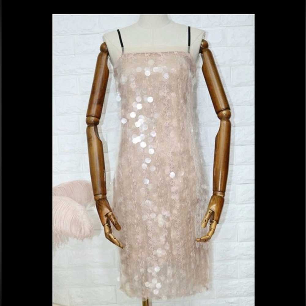 Sparkly sequin mini dress in pink Size XS - image 6