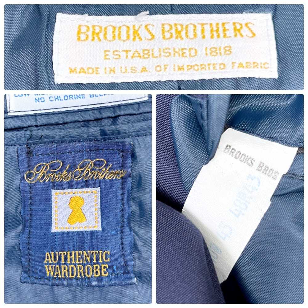 Brooks Brothers Vintage Poplin Suit Navy Blue Sum… - image 2