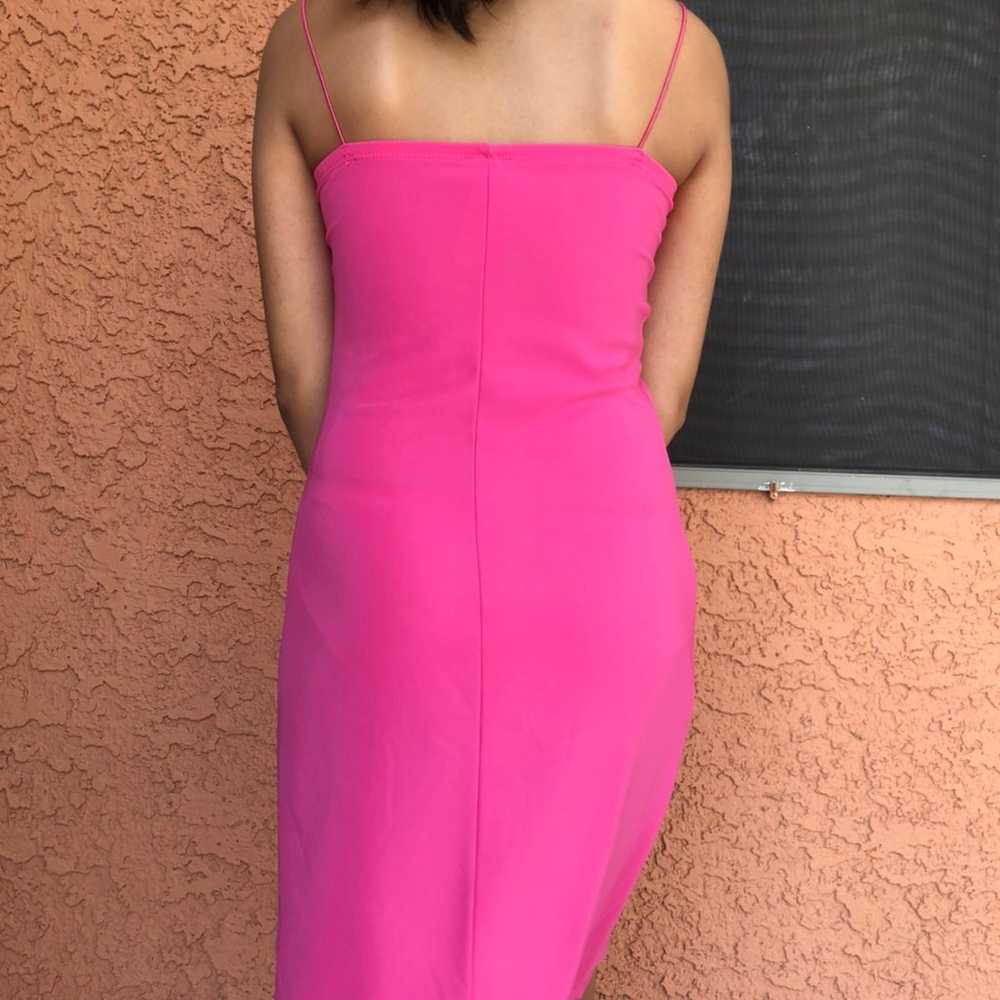 vintage hot pink bodycon dress - image 2