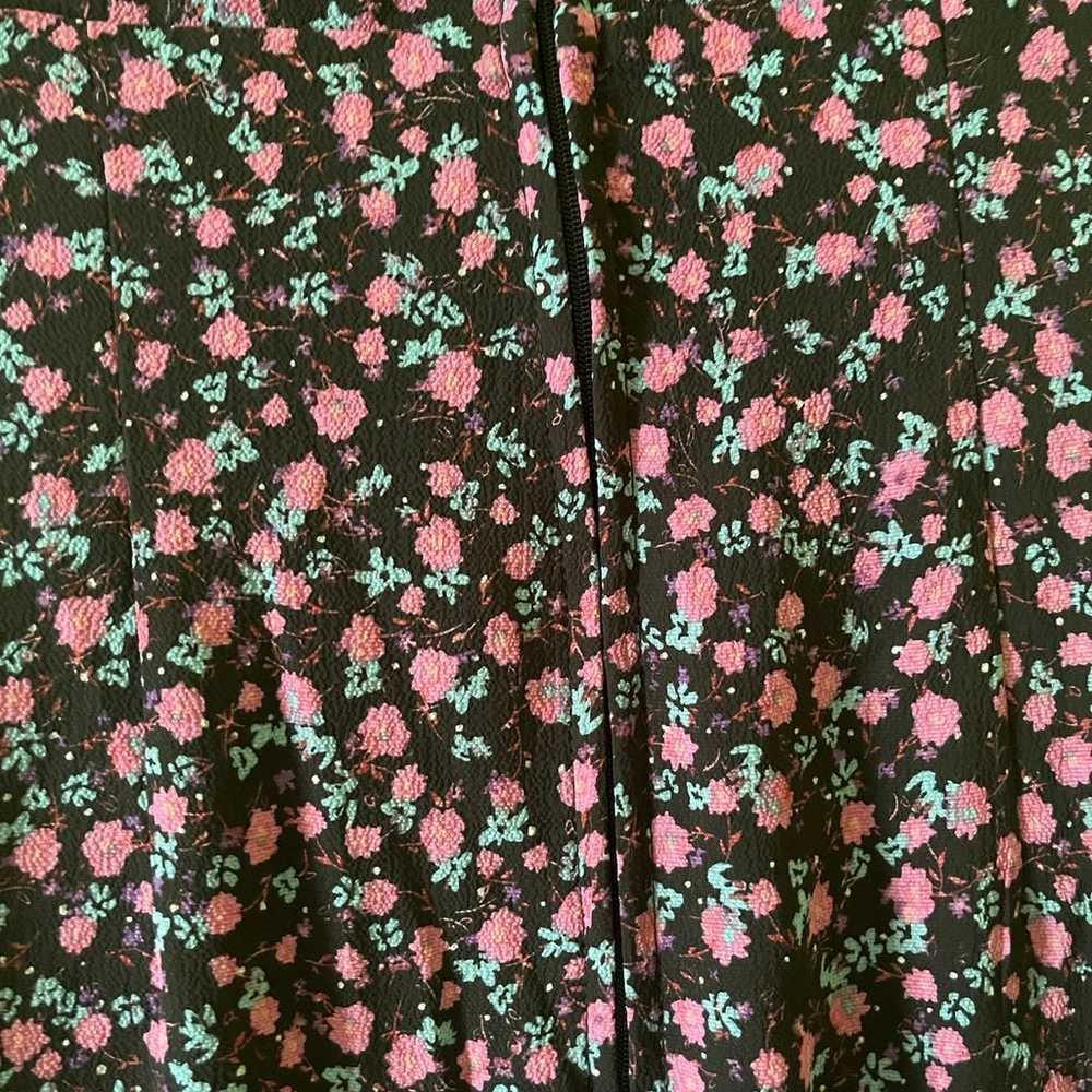 Y2K VTG City Triangles Pink Ditsy Floral Print Ca… - image 10