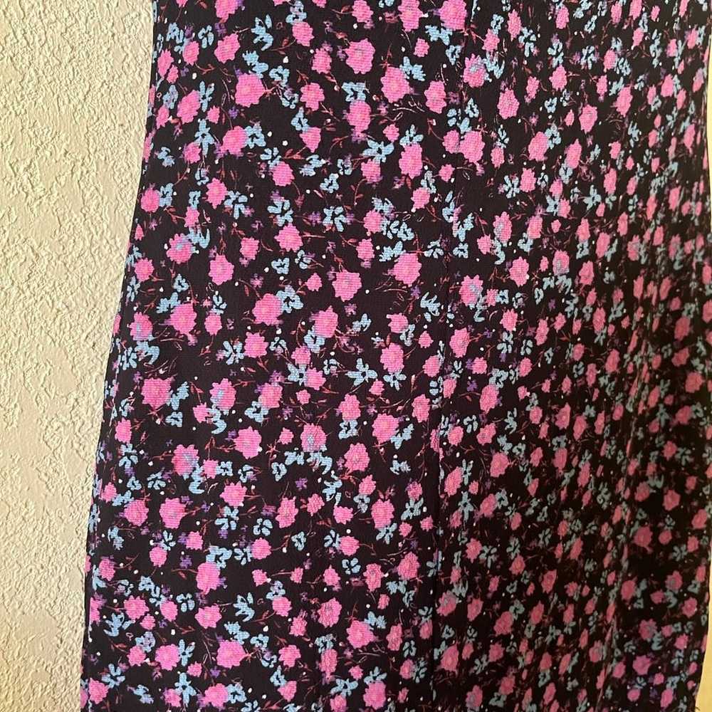 Y2K VTG City Triangles Pink Ditsy Floral Print Ca… - image 6