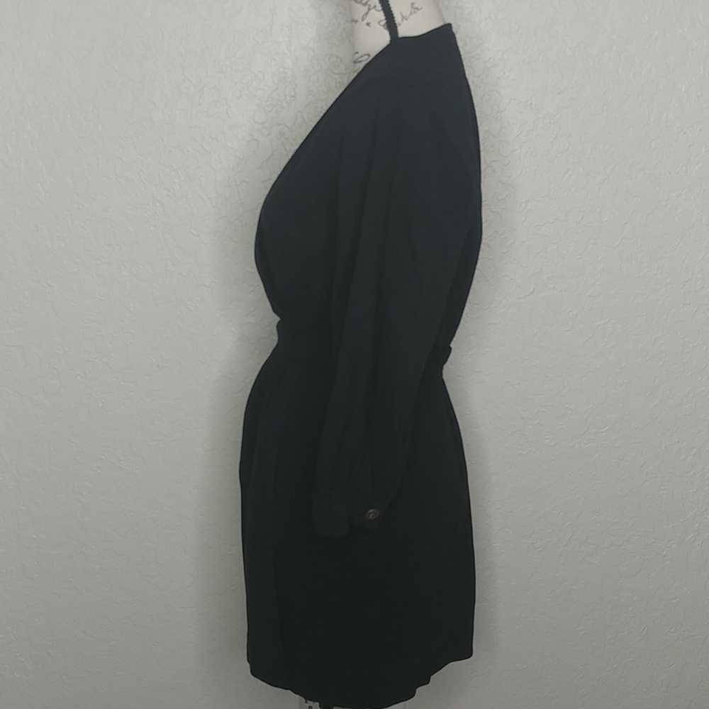 Zara Denim Wrap Dress Black - image 2