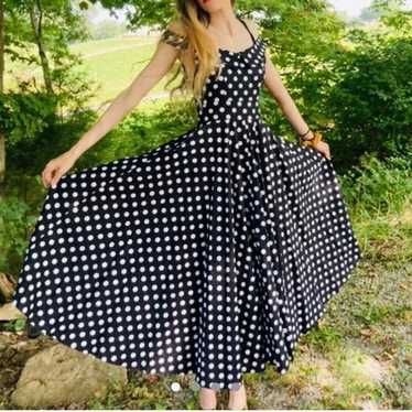 Modcloth Bardot Polka Dot Dress