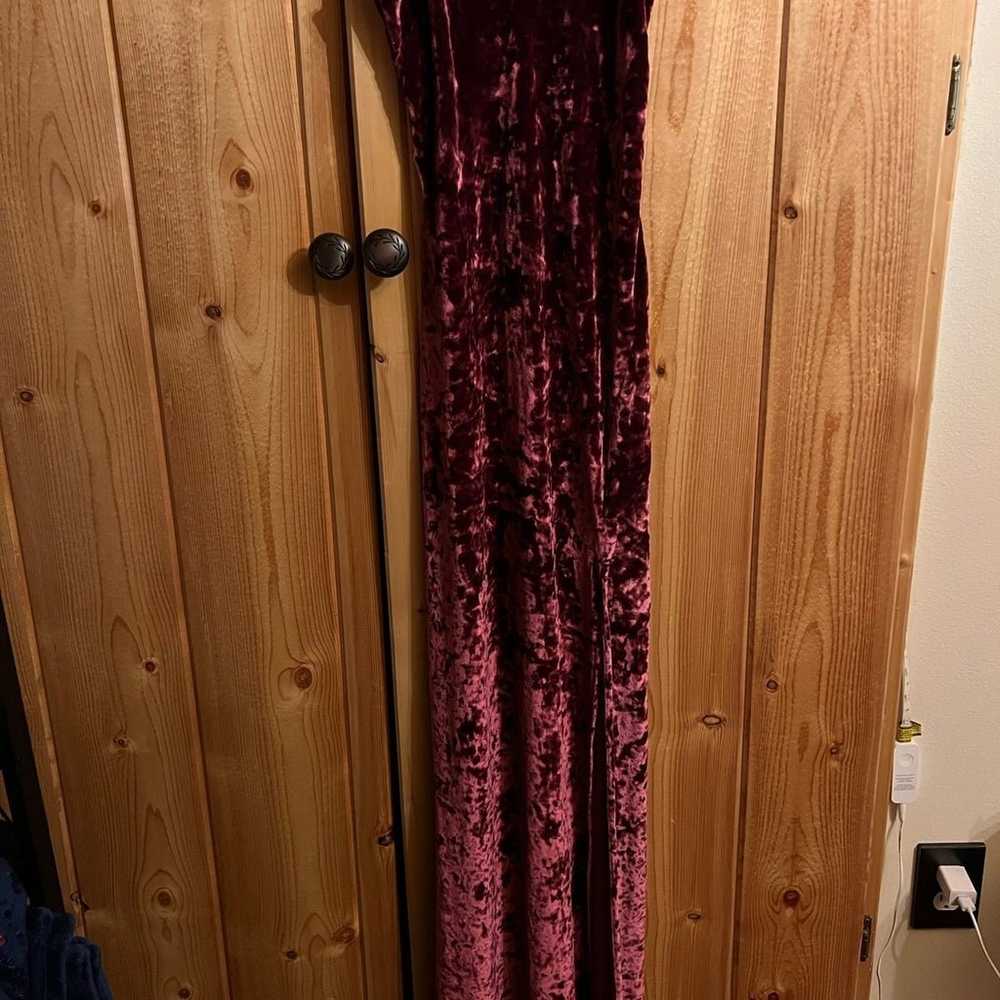 Long Velvet Bodycon Maxi Dress - image 1