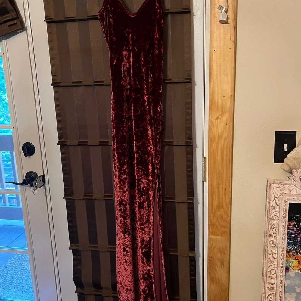 Long Velvet Bodycon Maxi Dress - image 3