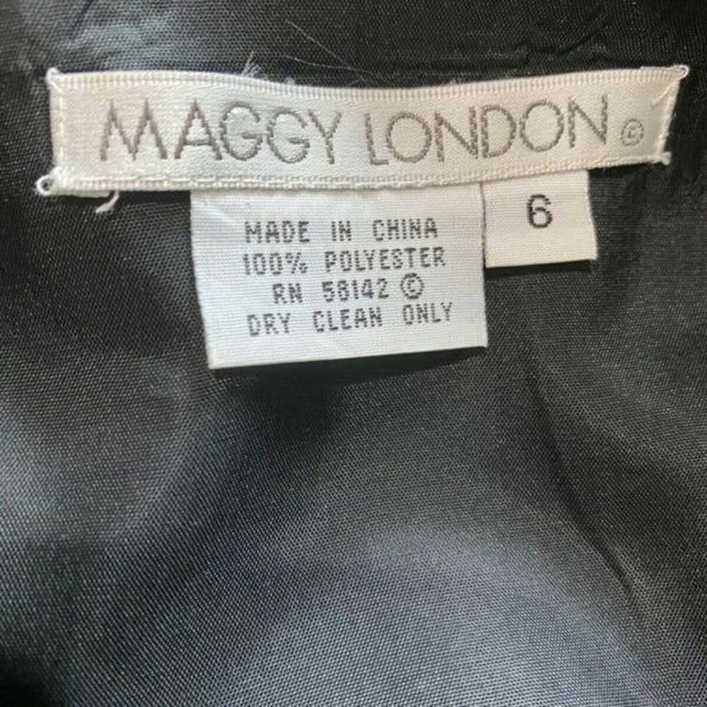 MAGGY LONDON Vintage 90s A-line Dress Bell Sleeve… - image 7