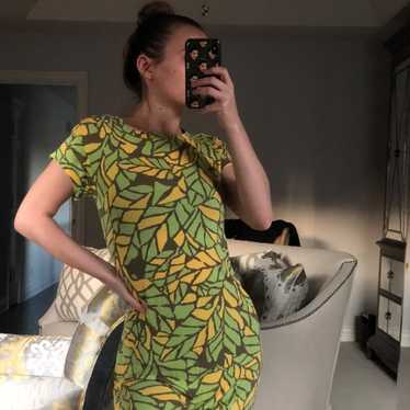 Trina Turk Vintage Leaf Print Dress