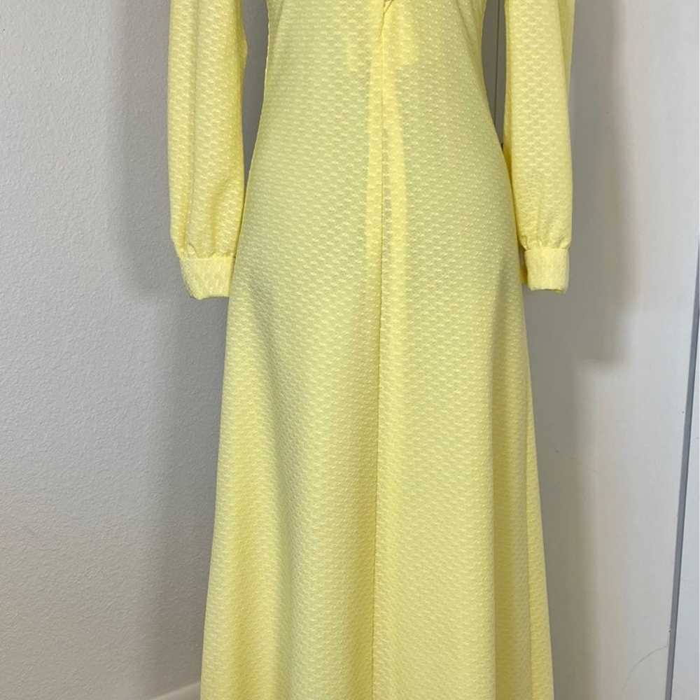 Vintage Yellow Prairie Maxi Long Puff Sleeve Dres… - image 2