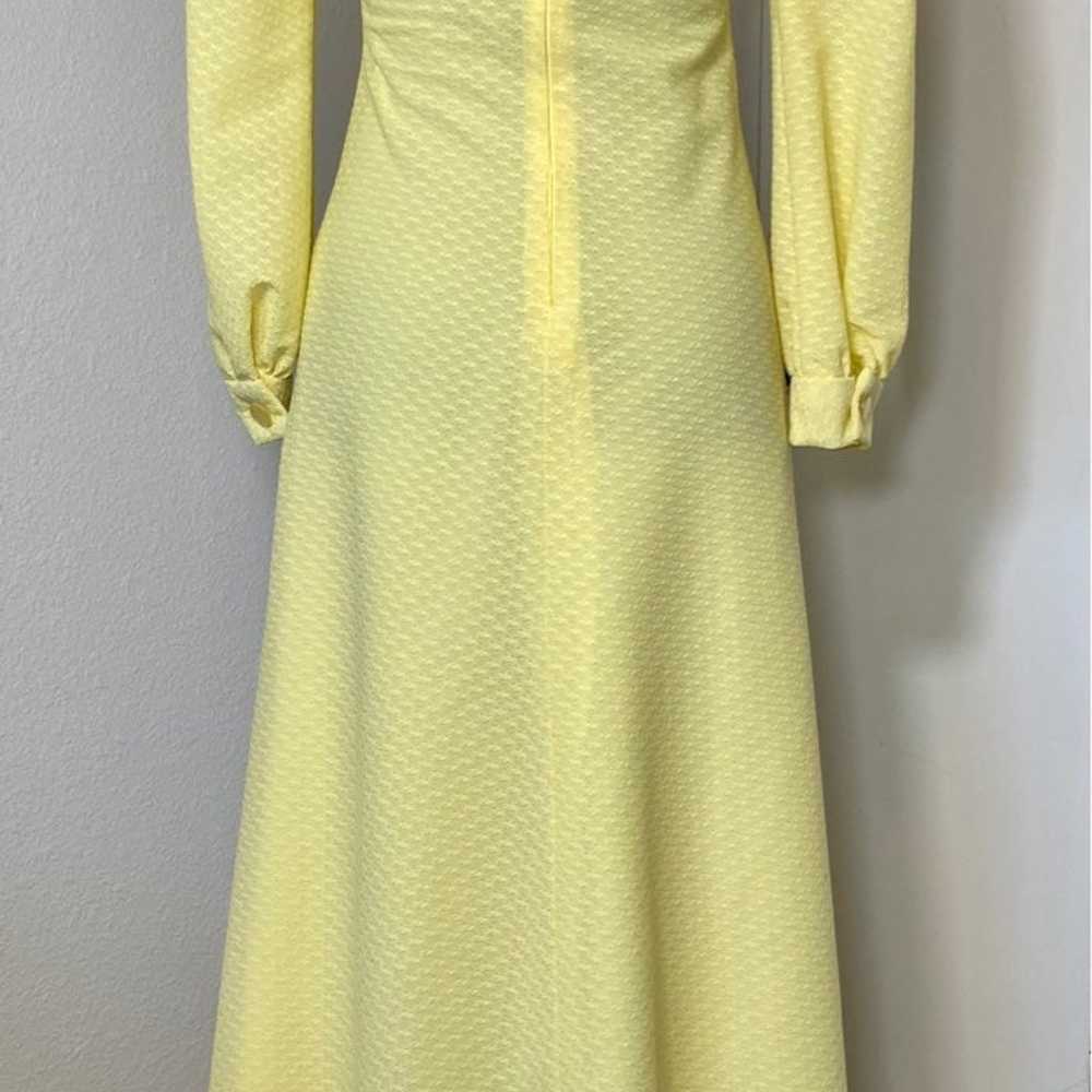 Vintage Yellow Prairie Maxi Long Puff Sleeve Dres… - image 3