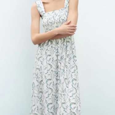 Zara Linen Floral Print Dress